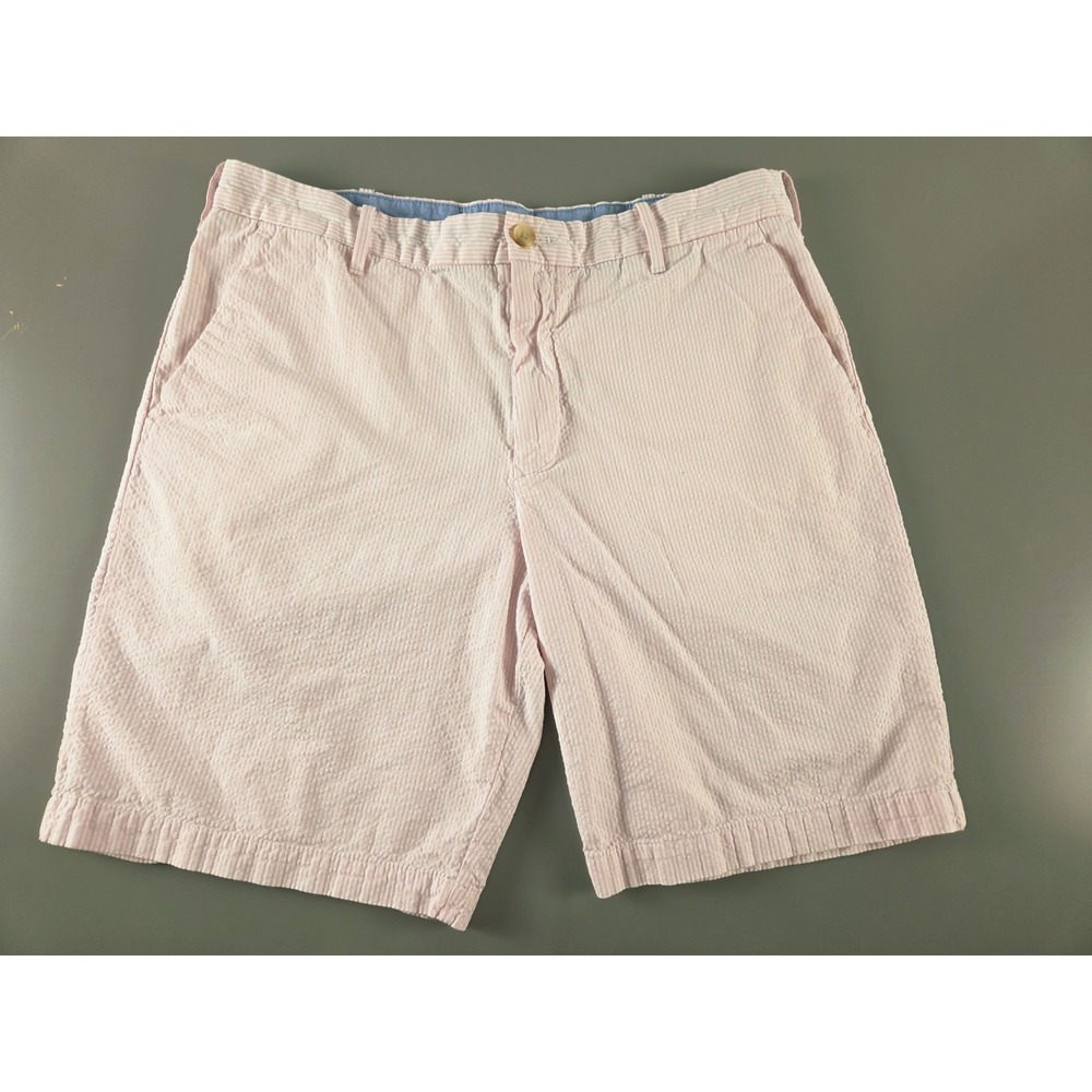 Izod‎ Mens 36 Seersucker Shorts Pink 9" Inseam 100% Cotton